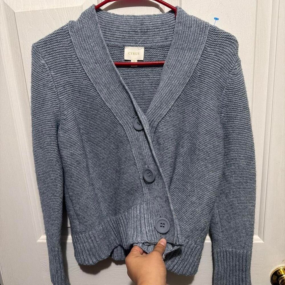 Cyrus Women's Blue and Grey Cardigan